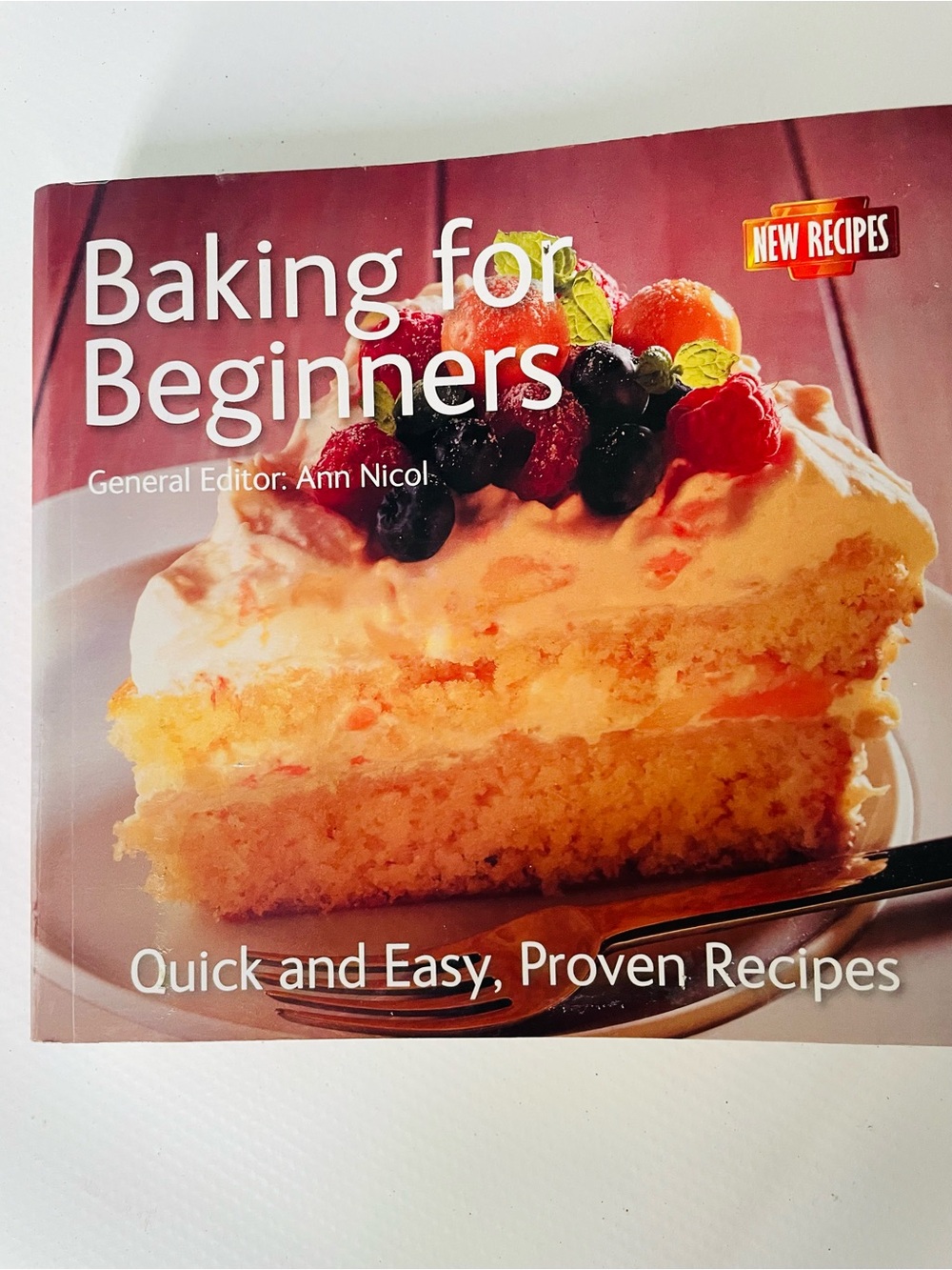 Baking for Beginners Cookbook - Pink Cover 352 Pages